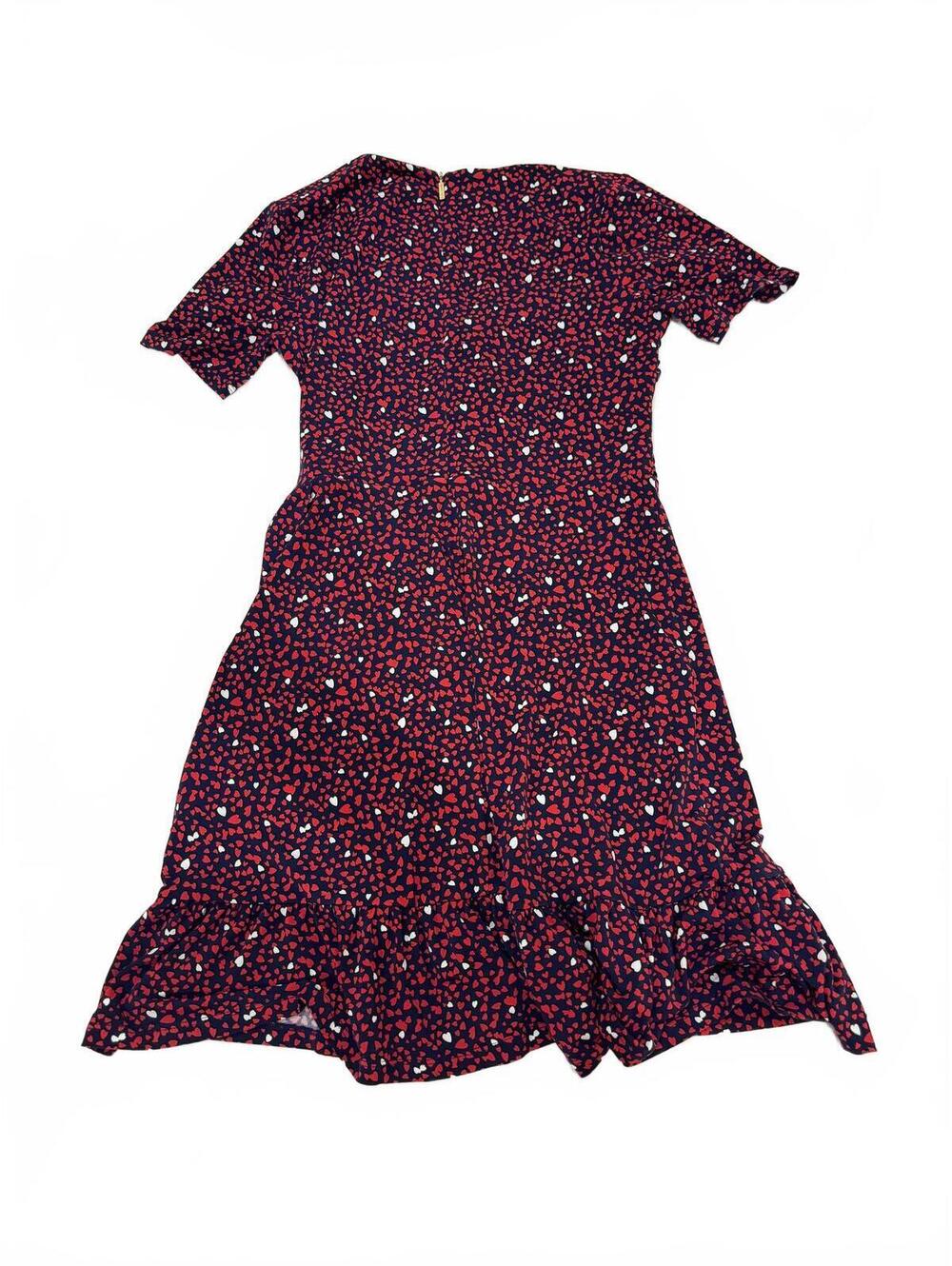 MICHAEL Michael Kors Heart Print Ruched Mini Dress Medium - Picture 4 of 9